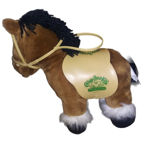 Cabbage Patch Kids Brown Pony Stuffed Animal Horse Plush Saddle Bridle CPK 1984 - Picture 1 of 12